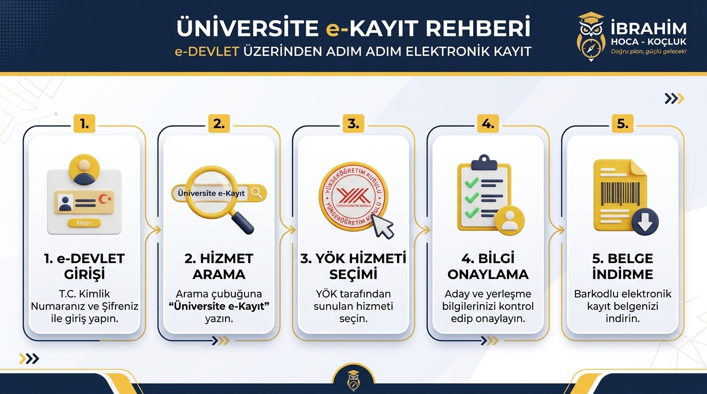 ⏳ 2 Dakikada Üniversite Kaydı Nasıl Yapılır? Sıra Beklemeden e-Kayıt Rehberi!